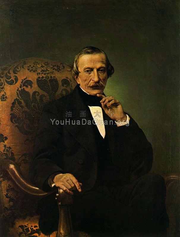 Portrait of Massimo d' Azeglio - 弗朗切斯科·海兹